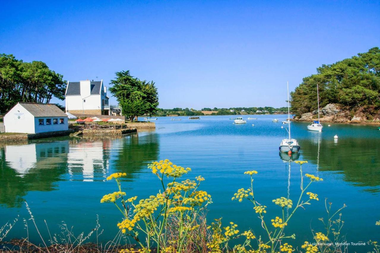 Belle Longere En Campagne A Larmor Baden Villa Exterior photo