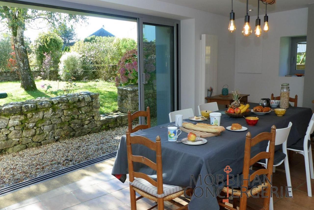 Belle Longere En Campagne A Larmor Baden Villa Exterior photo